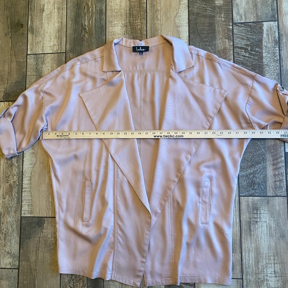 Lulu's Blush Pink Open Front Jacket - Picture 14 of 16